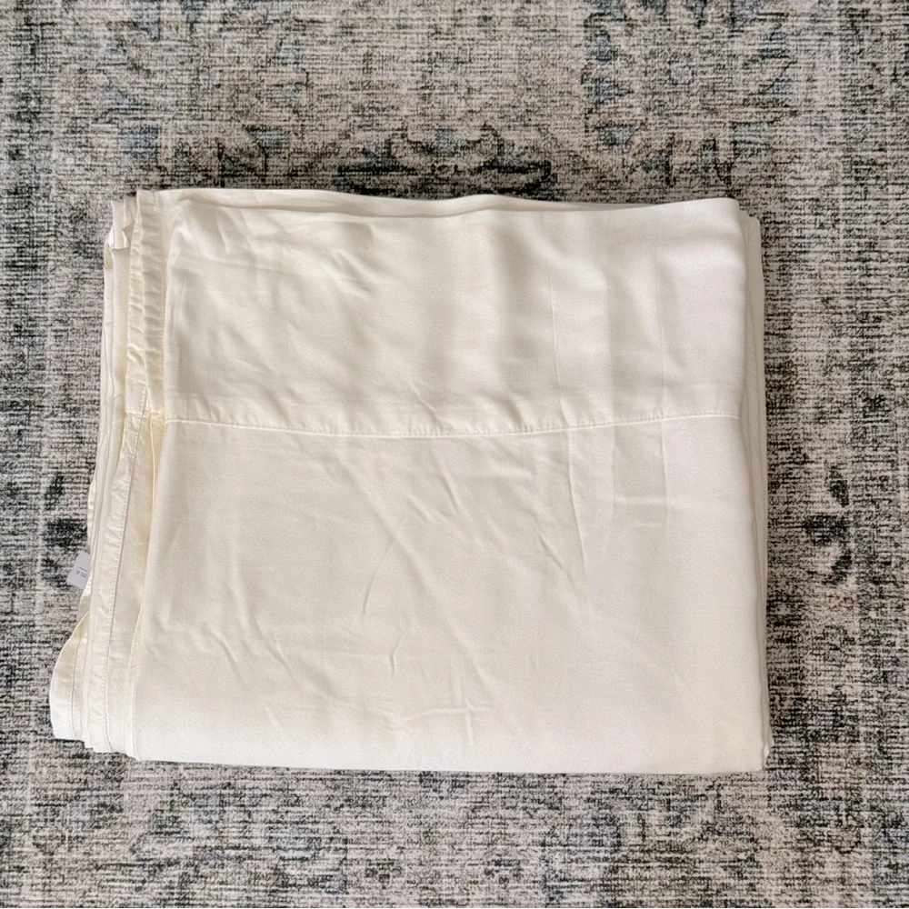 Pom Pom at Home King Ivory Parker Rayon King Flat Sheet